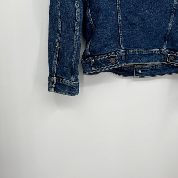 Levis Button Medium Wash Cotton Denim Jean Jacket sz M - Picture 13 of 15